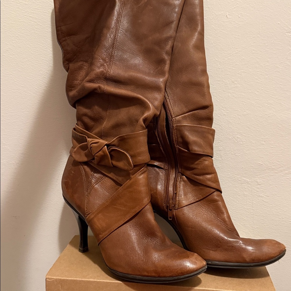Gianni Bini Tan Heeled Boots